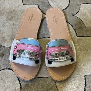 Kate Spade slide on flat sandal 8.5 maybe worn once briefly